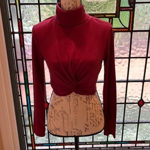 Forever 21 turtleneck sweater long sleeves cropped size small